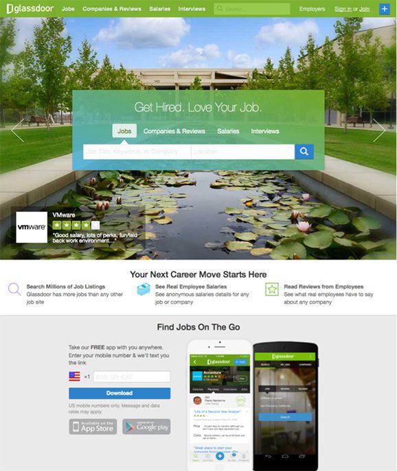 glassdoor homepage redesign 1