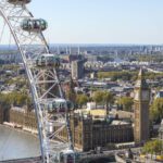 A Ferris Wheel In A City