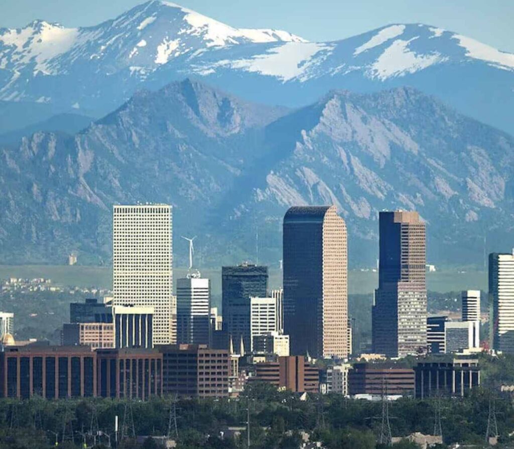 A City With Mountains In The Background