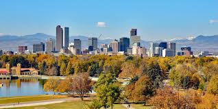 A City Skyline With Trees In The Background